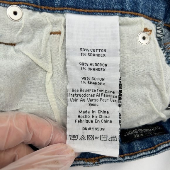 NEW SEE THRU SOUL Distressed High Rise Boyfriend Cut-off Short Size 26 30W 0028 - Picture 4 of 8